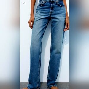 Zara wide leg jeans long